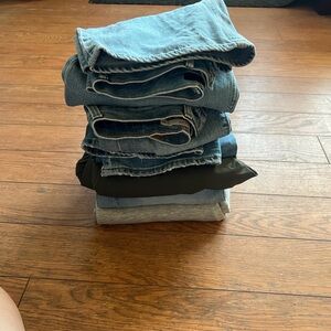 Levi's Blue Denim Jeans Stack - Light to Dark Washes